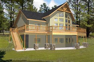 Architectural House Design - Bungalow Exterior - Front Elevation Plan #117-541