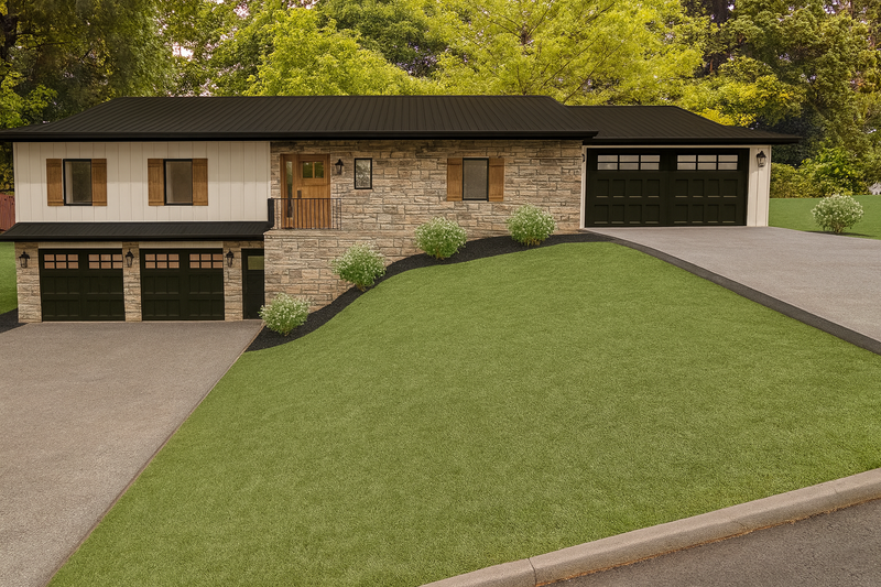 House Blueprint - Photo 4 for Contemporary House Plan #1109-25 - 3 bed, 2 bath