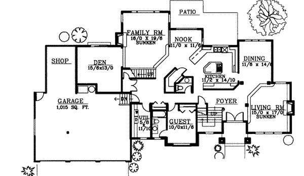 Home Plan - European Floor Plan - Main Floor Plan #97-210