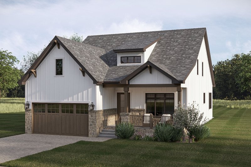 Architectural House Design - Exterior - Front Elevation 4 for Craftsman House Plan #455-795 - 4 bed, 4 bath