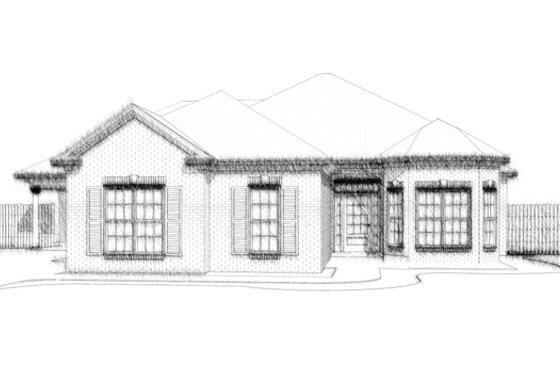 Exterior - Front Elevation for Traditional House Plan #63-306 - 4 bed, 3 bath