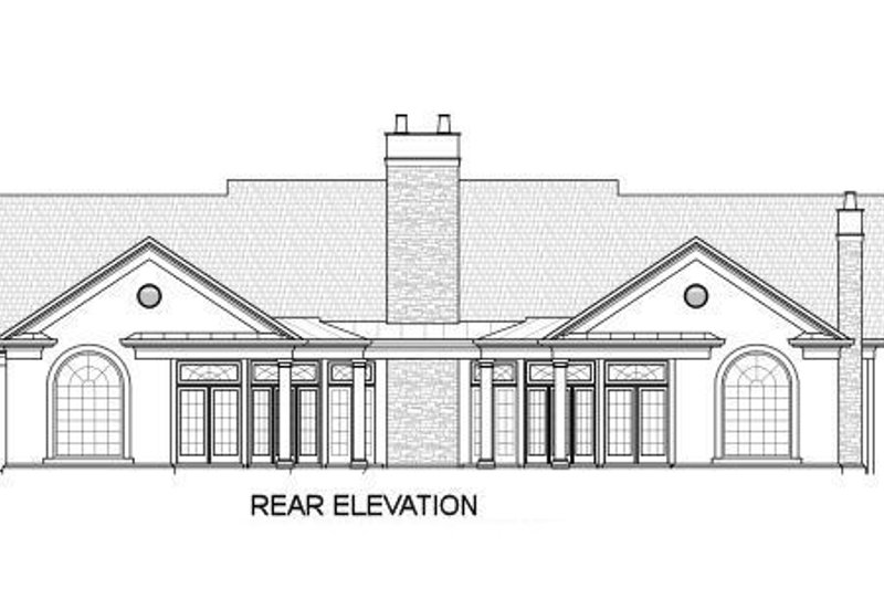 House Design - Exterior - Rear Elevation for Classical House Plan #119-158 - 3 bed, 2.5 bath
