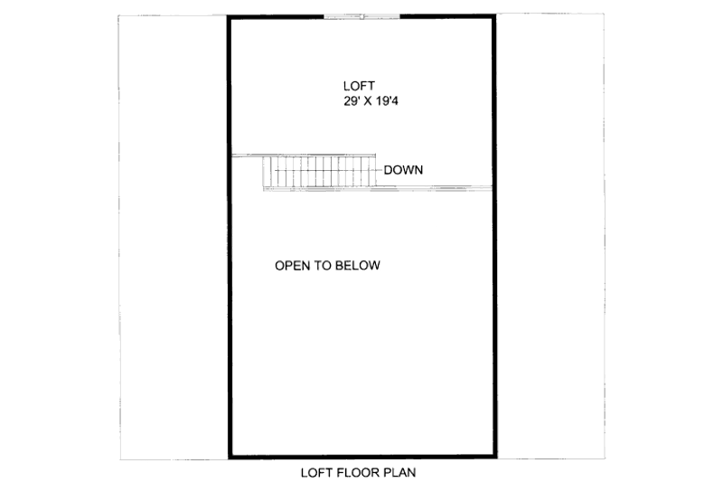 Architectural House Design - Floor Plan - Upper Floor for Traditional House Plan #117-659, 1 bath