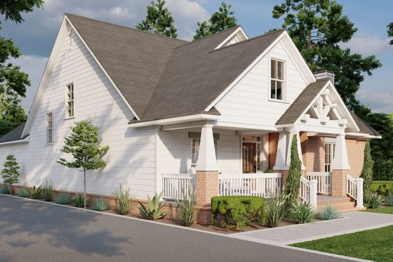Exterior - Front Elevation 4 for Craftsman House Plan #17-2063 - 3 bed, 2.5 bath