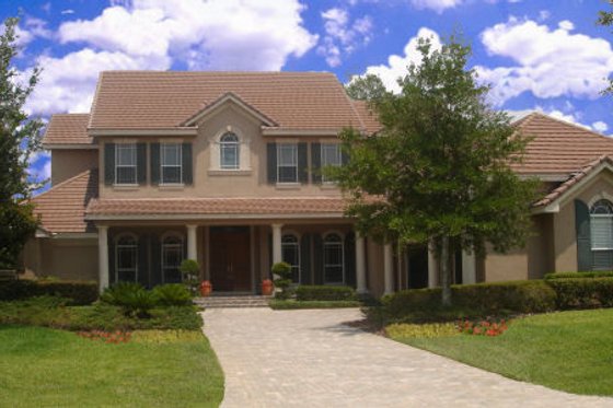 Exterior - Front Elevation for Southern House Plan #135-205 - 6 bed, 5 bath