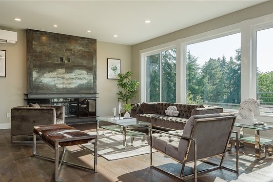 Interior - Family Room 2 for Modern House Plan #1066-67 - 4 bed, 3.5 bath