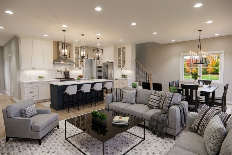 Dream House Plan - Interior - Family Room for Farmhouse House Plan #51-1542 - 3 bed, 2.5 bath