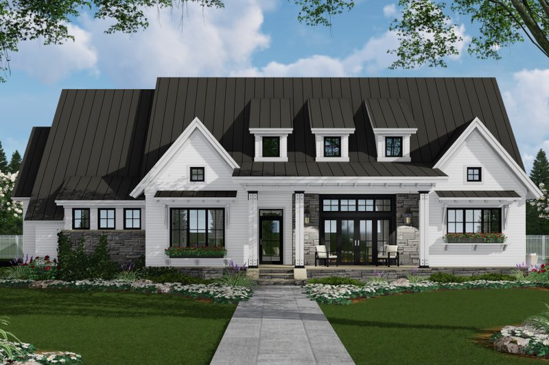 House Design - Farmhouse Exterior - Front Elevation Plan #51-1137