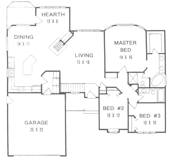Traditional Floor Plan - Main Floor Plan #58-152