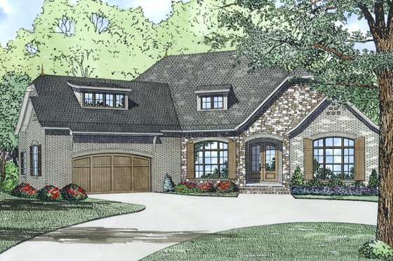 Exterior - Other Elevation 2 for European House Plan #17-2522 - 3 bed, 2.5 bath