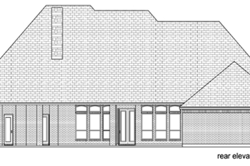 Home Plan - Exterior - Rear Elevation for European House Plan #84-525 - 3 bed, 4 bath