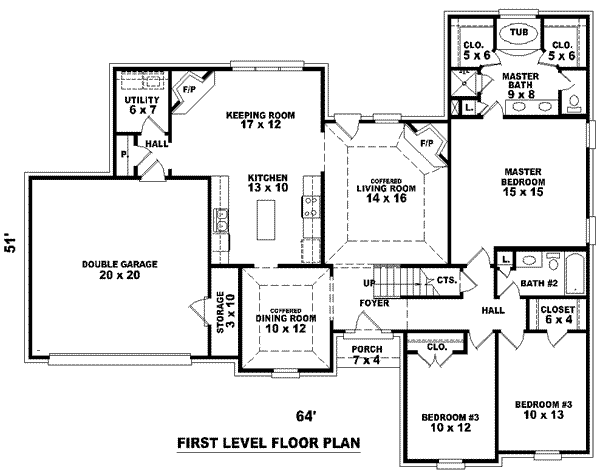 Traditional Floor Plan - Main Floor Plan #81-959