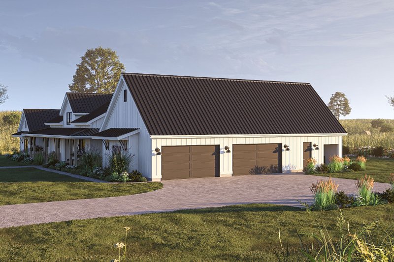 House Plan Design - Exterior - Other Elevation 2 for Farmhouse House Plan #455-706 - 4 bed, 3.5 bath