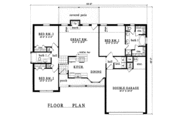 Ranch Style House Plan - 3 Beds 2 Baths 1271 Sq/Ft Plan #42-185 