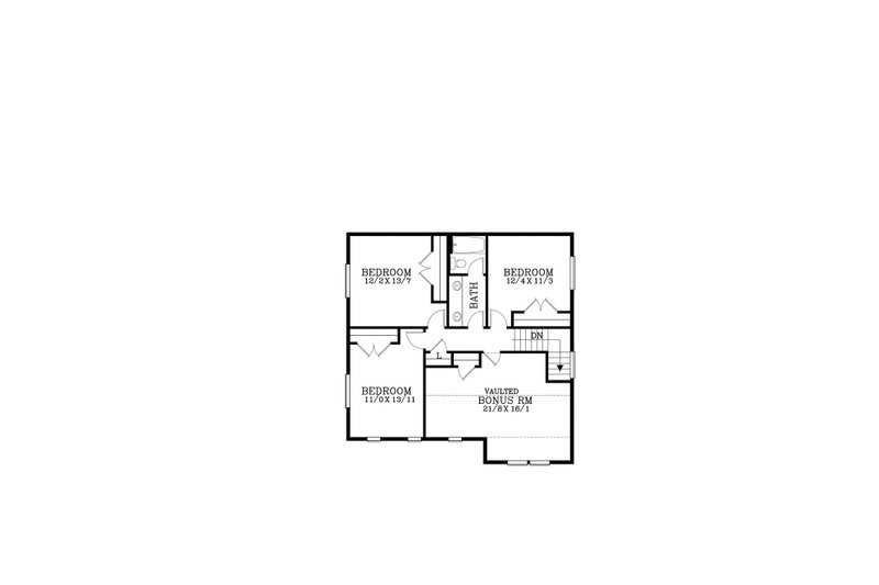 Home Plan - Floor Plan - Upper Floor for Craftsman House Plan #53-538 - 4 bed, 2.5 bath