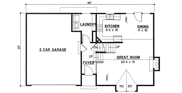 Traditional Floor Plan - Main Floor Plan #67-637