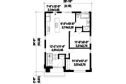 Contemporary Style House Plan - 2 Beds 1 Baths 865 Sq/Ft Plan #25-4325 