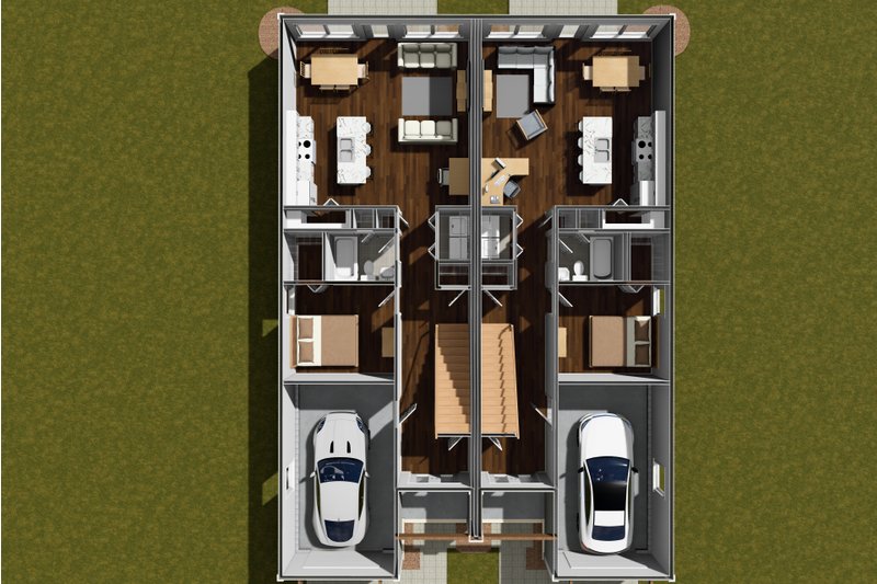 Architectural House Design - Floor Plan - Main Floor for Modern House Plan #513-2291 - 3 bed, 3 bath