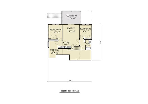 Craftsman Floor Plan - Lower Floor Plan #1070-99