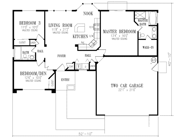 Home Plan - Mediterranean Floor Plan - Main Floor Plan #1-195