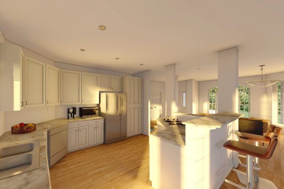 Interior - Kitchen for Country House Plan #126-130 - 3 bed, 2 bath