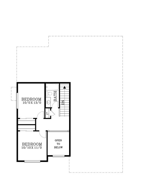 Craftsman Floor Plan - Upper Floor Plan #53-570