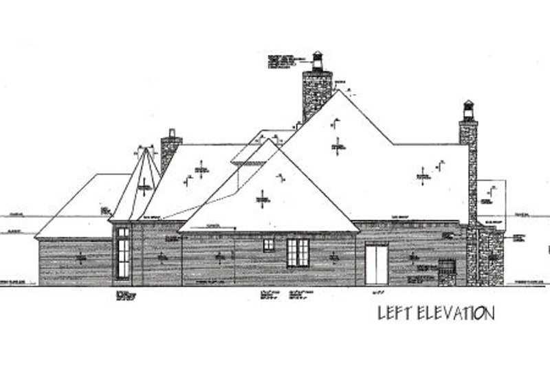 Home Plan - Exterior - Other Elevation for European House Plan #310-666 - 4 bed, 3.5 bath