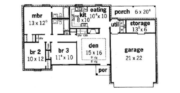 European Floor Plan - Main Floor Plan #16-101