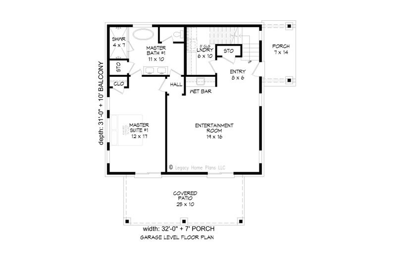 House Plan Design - Floor Plan - Main Floor for Modern House Plan #932-620 - 2 bed, 2 bath