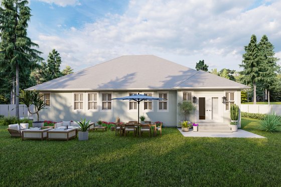 Exterior - Rear Elevation for Traditional House Plan #1060-151 - 2 bed, 2.5 bath