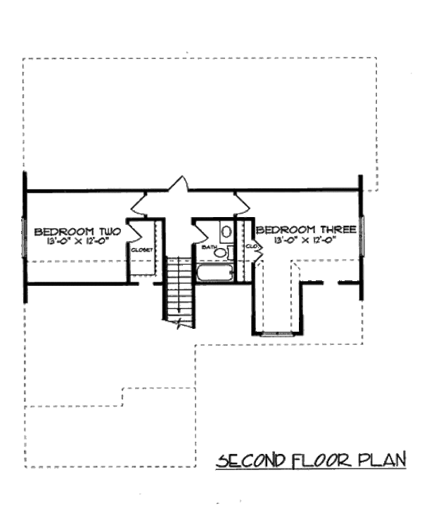 Bungalow Floor Plan - Upper Floor Plan #413-804