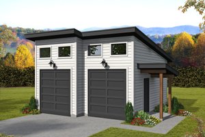 Contemporary Exterior - Front Elevation Plan #932-82
