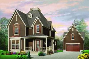 European Exterior - Front Elevation Plan #23-550