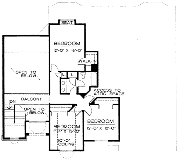 House Plan Design - Traditional Floor Plan - Upper Floor Plan #20-1648