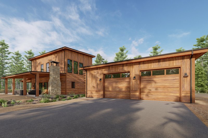 House Design - Exterior - Other Elevation 6 for Modern House Plan #1092-59 - 3 bed, 3.5 bath