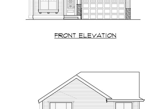 Exterior - Other Elevation for Colonial House Plan #1066-77 - 5 bed, 3 bath