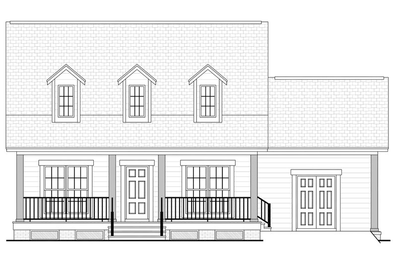 Home Plan - Exterior - Front Elevation 4 for Country House Plan #430-3 - 2 bed, 2 bath