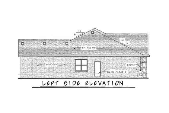 Exterior - Other Elevation for European House Plan #20-1817 - 3 bed, 2 bath