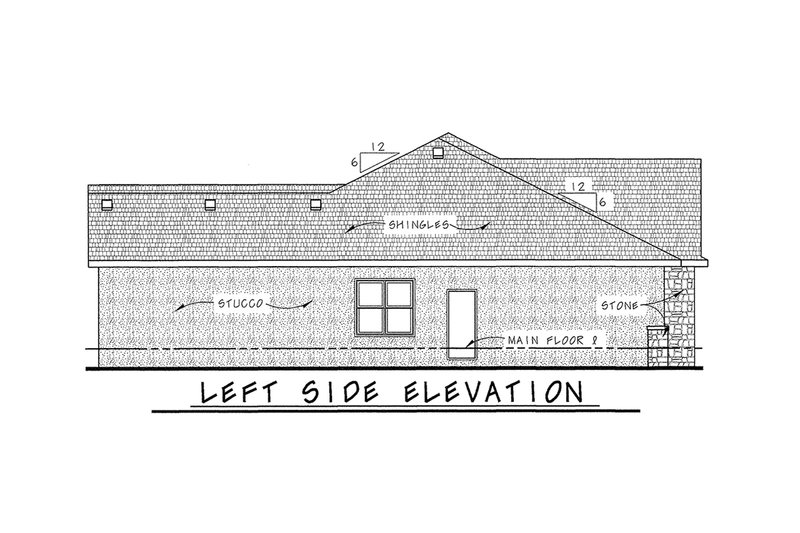 Dream House Plan - Exterior - Other Elevation for European House Plan #20-1817 - 3 bed, 2 bath