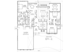 Floor Plan - Main Floor for Craftsman House Plan #1094-2 - 3 bed, 3.5 bath