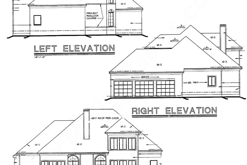 Dream House Plan - Exterior - Other Elevation for European House Plan #20-252 - 4 bed, 2.5 bath