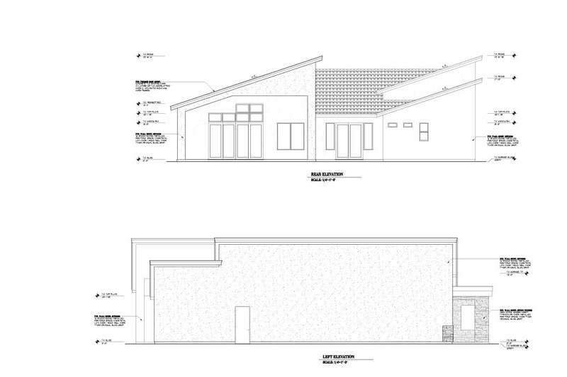 House Blueprint - Exterior - Other Elevation 1 for Adobe / Southwestern House Plan #53-716 - 3 bed, 3.5 bath