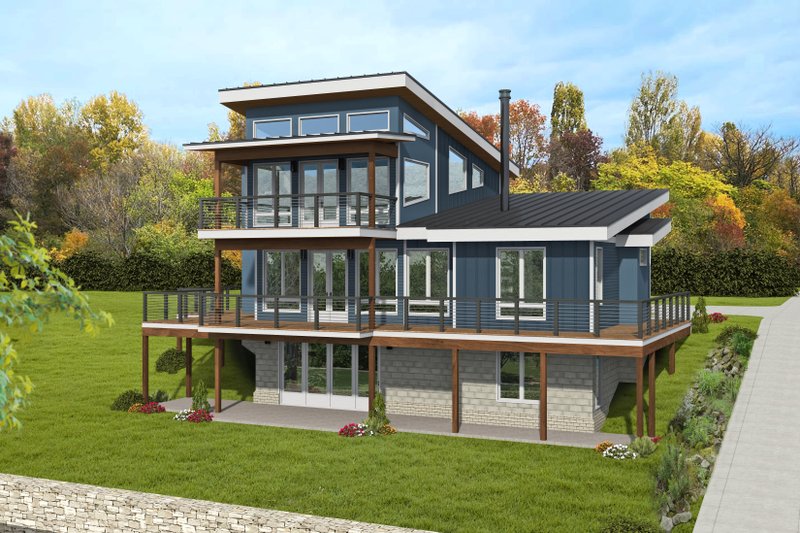 Dream House Plan - Exterior - Other Elevation for Modern House Plan #932-550 - 3 bed, 3 bath