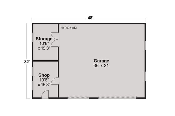 Floor Plan - Main Floor for Traditional House Plan #124-801, 0 bath