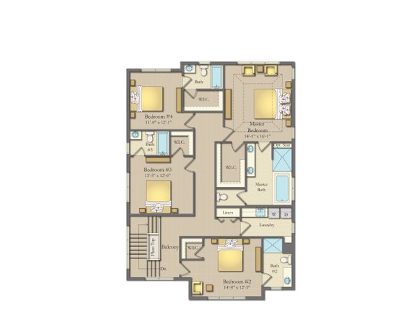 Architectural House Design - Farmhouse Floor Plan - Upper Floor Plan #1057-34