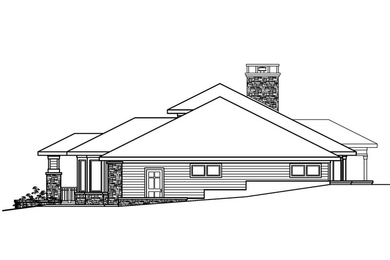 Home Plan - Exterior - Other Elevation 1 for Ranch House Plan #124-522 - 2 bed, 2.5 bath