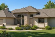 Prairie Style House Plan - 3 Beds 2 Baths 1604 Sq/Ft Plan #92-111 Exterior 