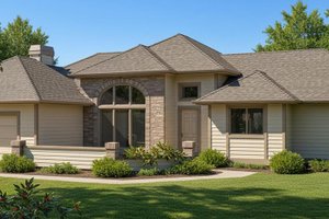 Prairie Exterior - Front Elevation Plan #92-111