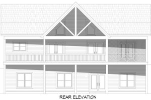 Exterior - Rear Elevation for Country House Plan #932-1256 - 5 bed, 3 bath