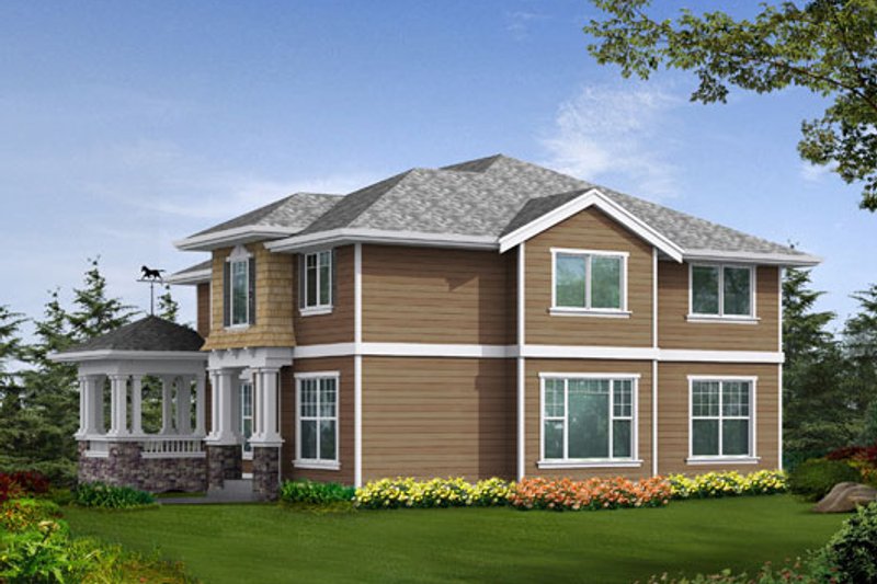 Home Plan - Exterior - Rear Elevation for Craftsman House Plan #132-148 - 3 bed, 2.5 bath
